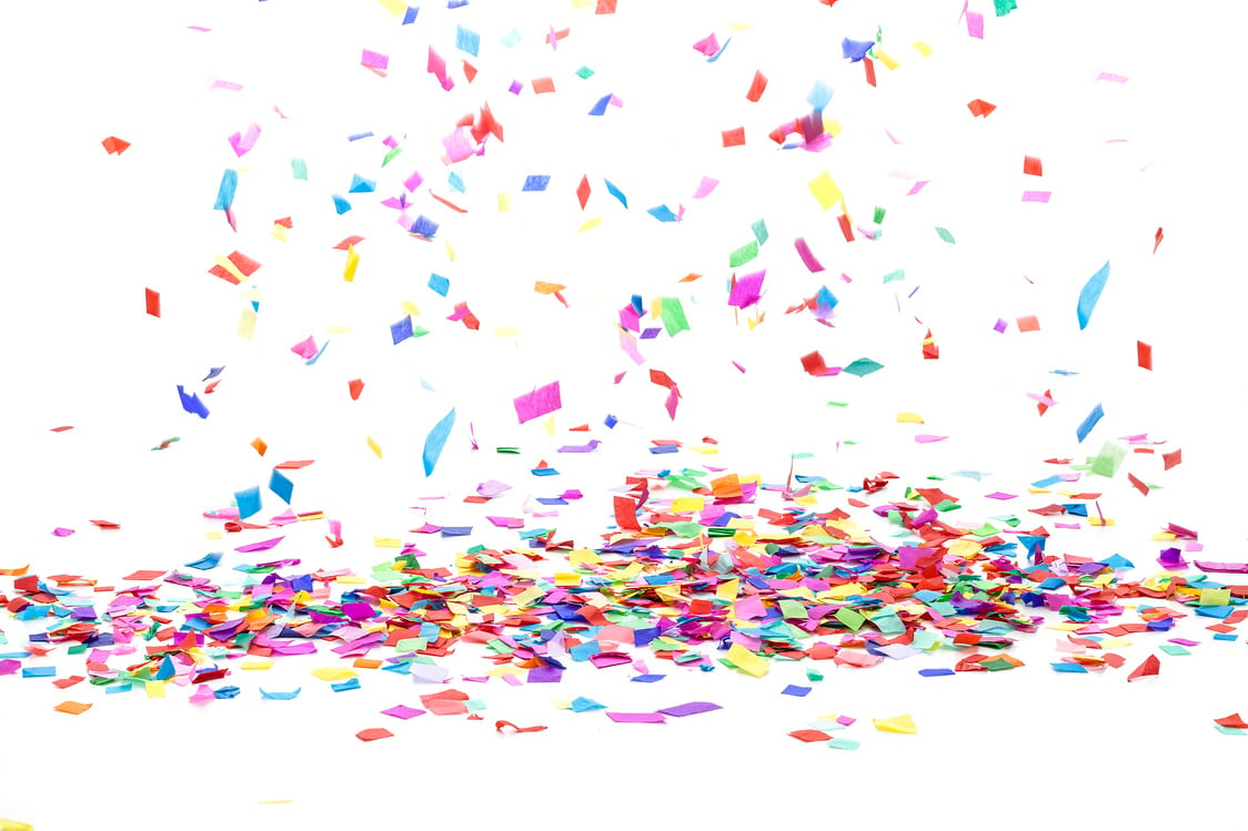 Multi colored confetti background